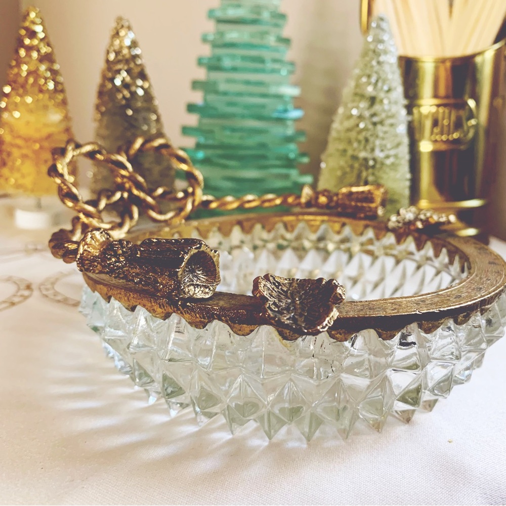 Vintage brass ormolu ring dish/ashtray